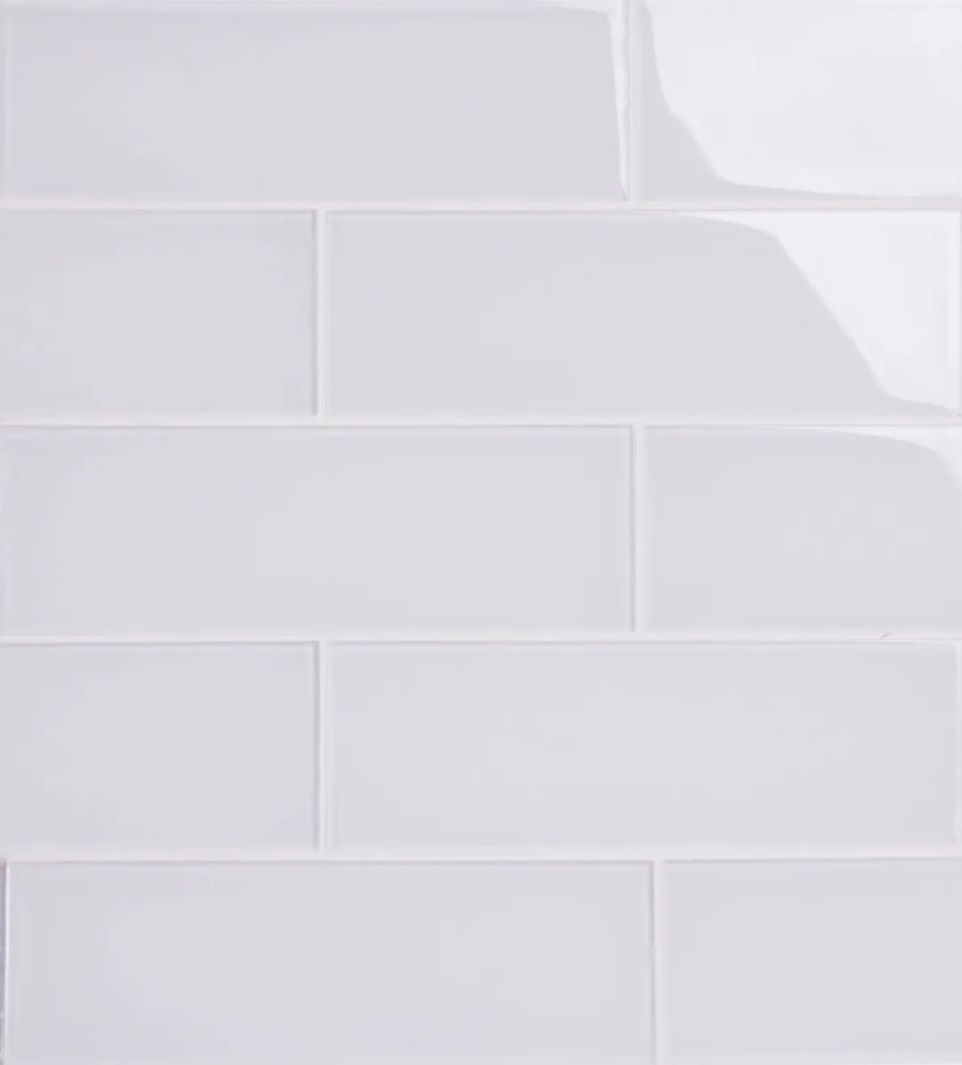 WS Tiles - Premium White 4 in. x 12 in. Individual Glass Subway Wall Tile (5 sq. ft / Case), photo 3 of 5