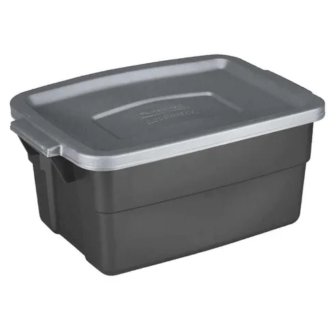 Rubbermaid Roughneck 7 in high · 10.3 in wide · 15.687 in deep Stackable Storage Box