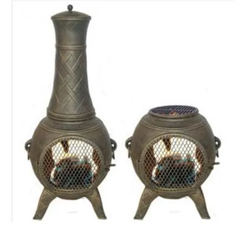 Western Basket Weave Jr. Aluminum Chiminea