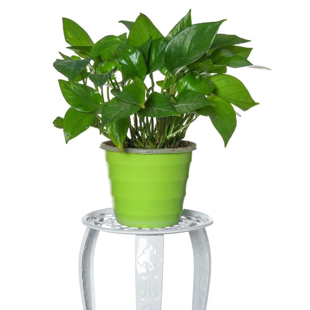 2-Tier Indoor/Outdoor Metal Flower Stand Shelf Holder Decorative Plant Stand Rack Pot Display Design Garden, photo 9 of 9