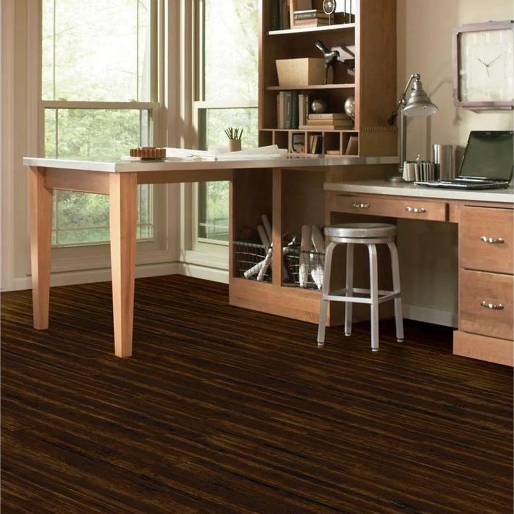 Home Legend Distressed Strand Woven Harvest 3/8 in. x 5-1/8 in. Wide x 36 in. Length Click Lock Bamboo Flooring (25.625 sq.ft./case), photo 3 of 5