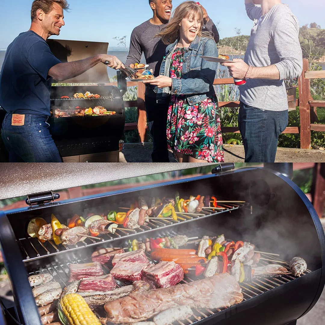 Z Grills ZPG-7002 Wood Pellet Grill & Smoker, 8 in 1 BBQ Grill Auto Temperature Control, 700 sq inch Cooking Area, Black, photo 5 of 6