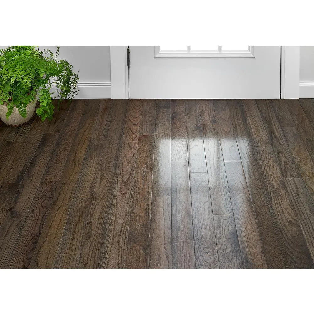 Bruce Plano Oak Gray 3/4 in. Thick x 3-1/4 in. Wide x Varying Length Solid Hardwood Flooring (22 sq. ft. / case), photo 2 of 9