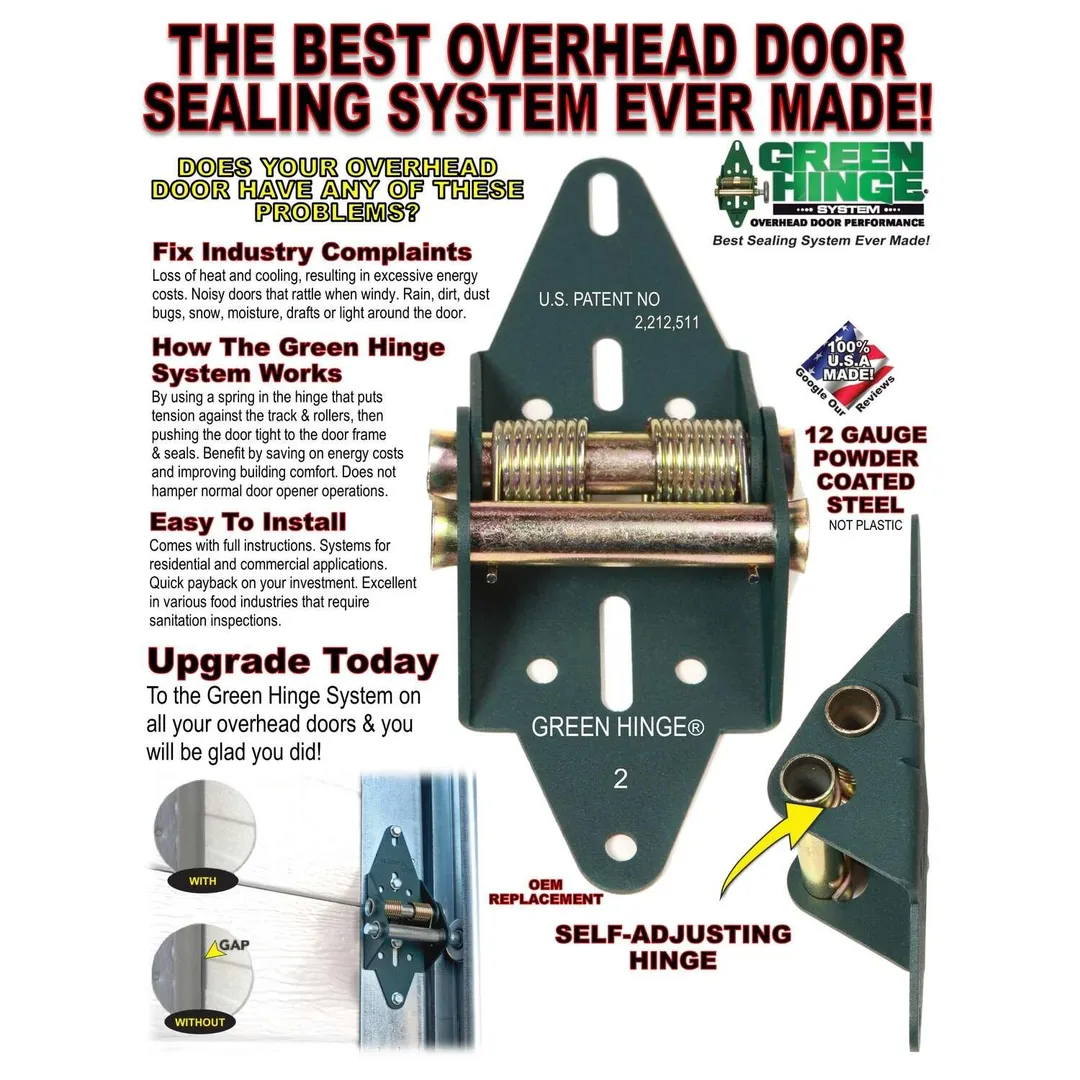 Green Hinge System Steel Commercial Garage Door Hinge, photo 5 of 9