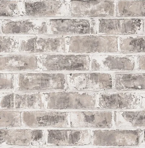 Brewster Jomax Grey Warehouse Brick Wallpaper