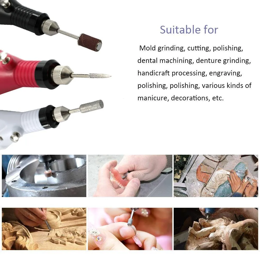 Anself Mini Electric Grinder Drill Tool Nail Gel Polish Removing Drill Manicure Machine Grinding Rotary Tool Kit for Milling Trimming Polishing Engraving, photo 6 of 7
