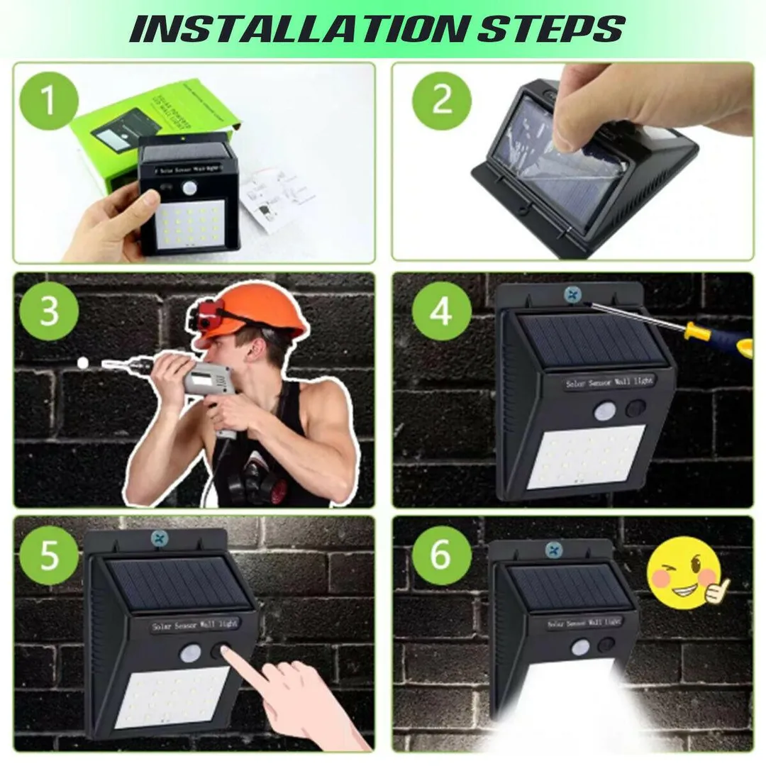 UGTPD Solar Wireless Motion Sensor Lights, 20 LED Flood Lights, IP65 Waterproof Wall Lights Security Lights for Outdoor Garden, Patio, Yard, Deck, Garage, Driveway, Fence Easy-to-Install, photo 9 of 9