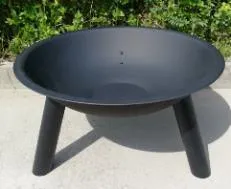 Ktaxon 22-Inch BBQ Grill Portable Wood Burning Fire Pits Iron Backyard Patio Garden Round Fire Pit Cooking Grill, Black, photo 2 of 12