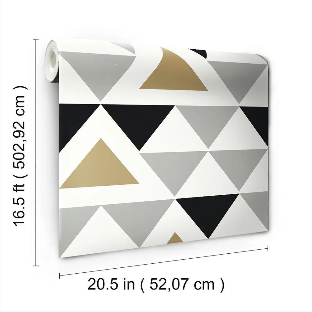 RoomMates Geometric Triangle Peel & Stick Wallpaper, photo 6 of 7