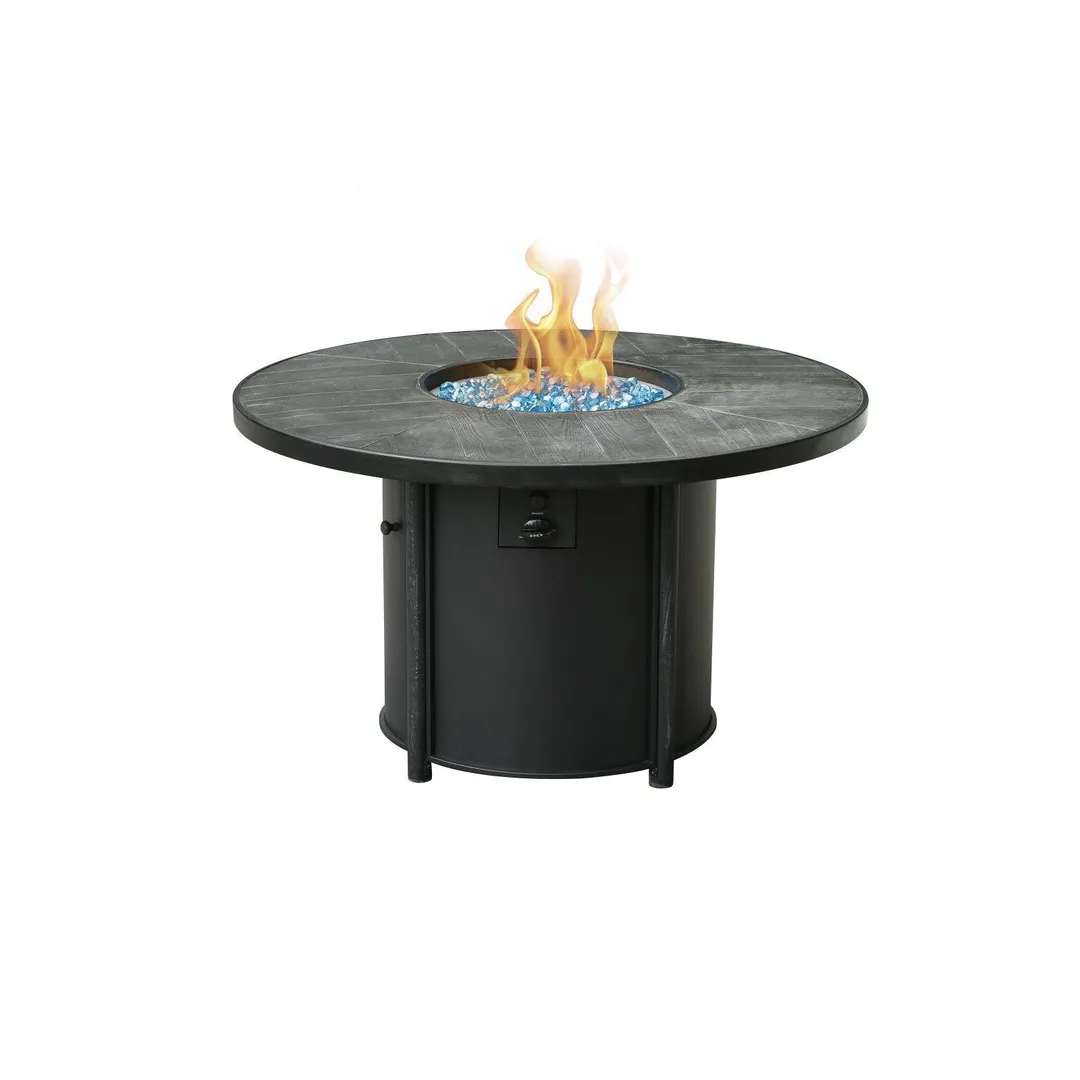 HEATMAXX 42 in. Round Cast Stone Top Gas Fire Pit Table, photo 6 of 7