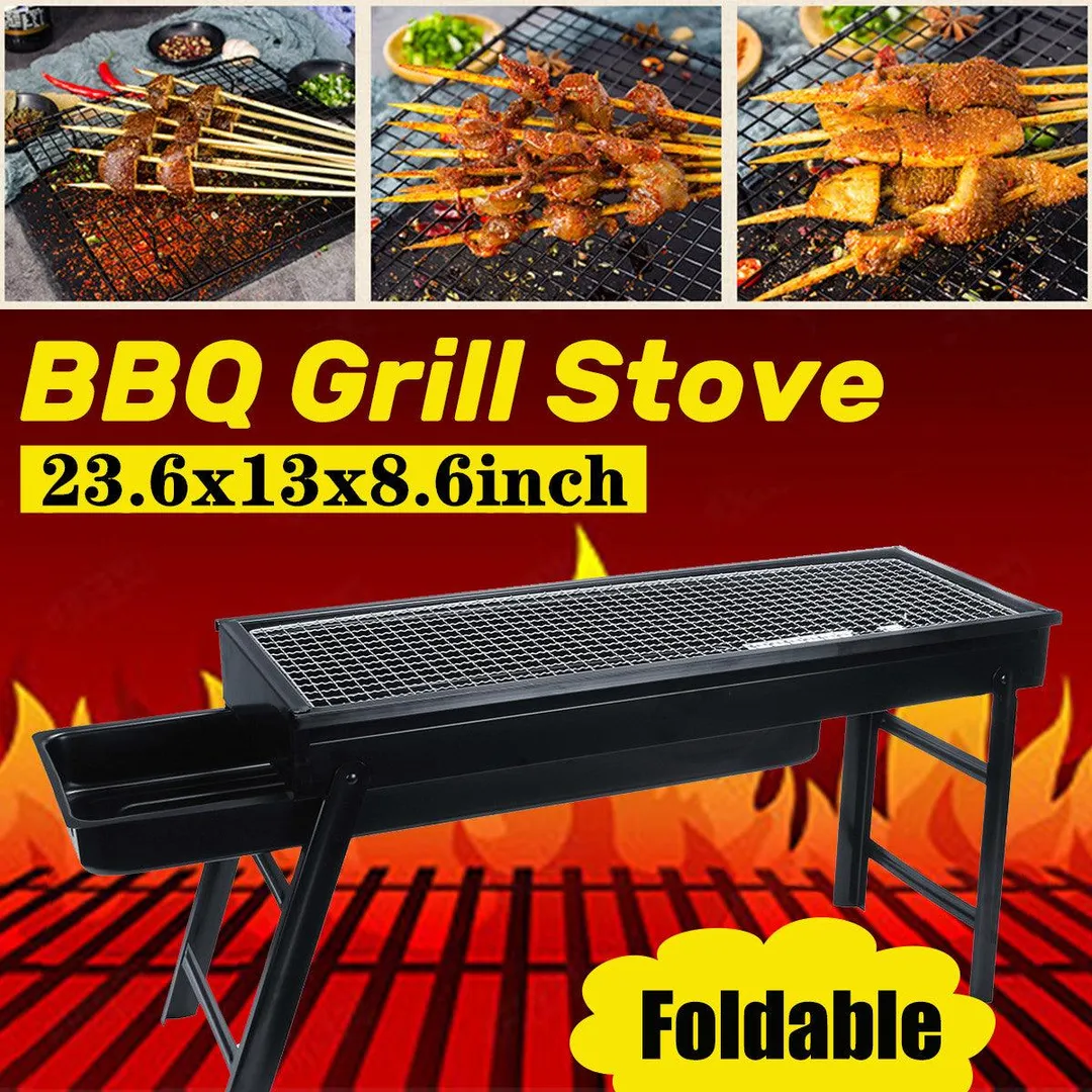 Foldable BBQ Grill,BBQ Charcoal Grill,Portable Barbecue Camping Picnic Grill Stove Outdoor,Barbecue Portable Folding Grill Barbecue Kits for Cooking Camping Hiking Picnic Garden Terrace Travel, photo 5 of 7