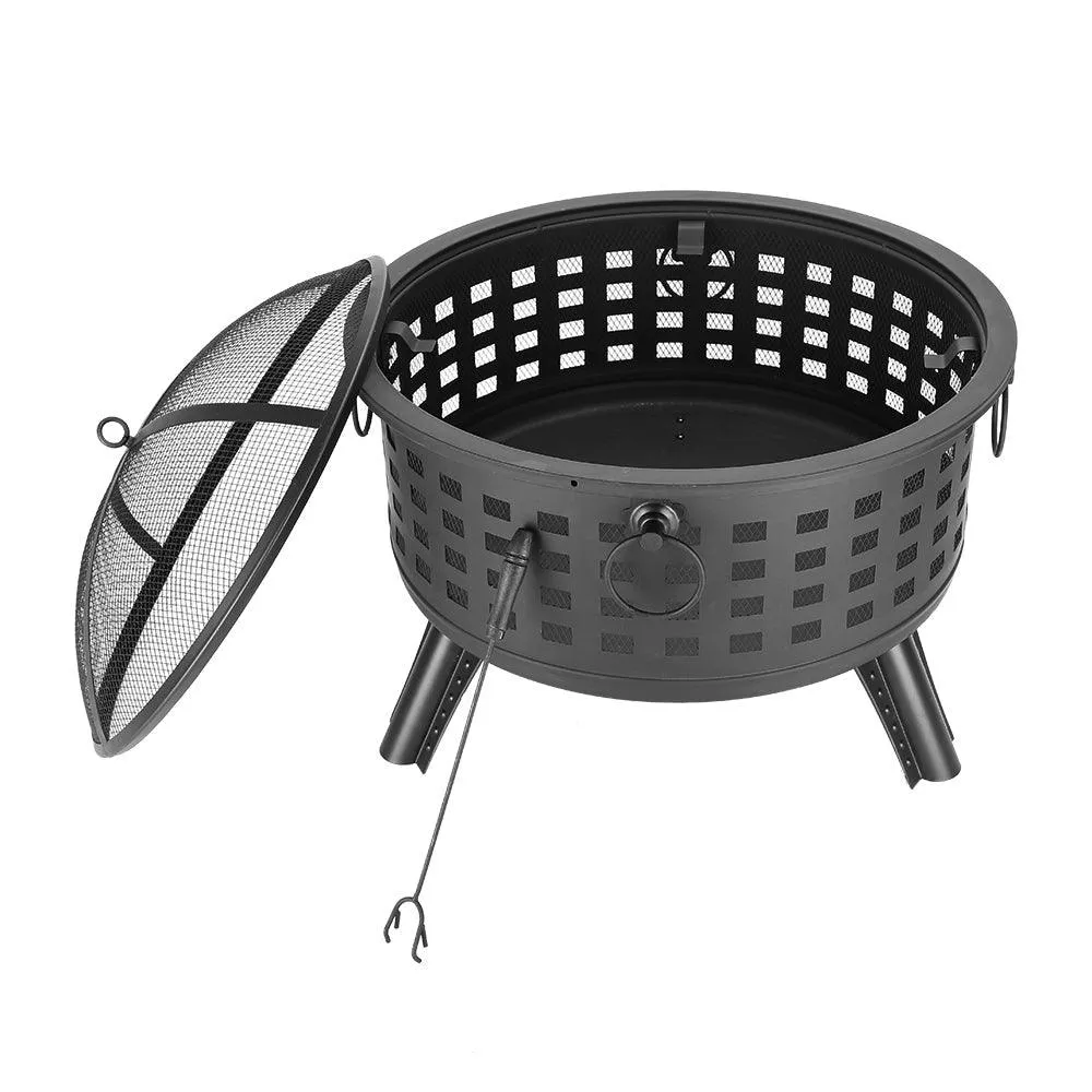HEMU FASHION 26" Fire Pit Hex Shaped Home Garden Outdoor Firepit Backyard Patio Firebowl Wood Burning Fireplace, photo 11 of 11