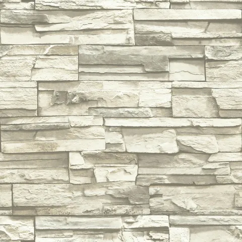 Natural Stacked Stone Peel and Stick Wall Décor Wallpaper