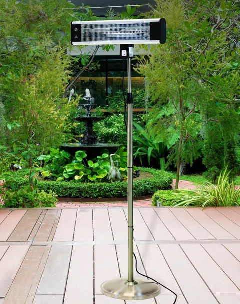 EdenBranch Adjustable Height Standing Patio Heater w/ Remote Control