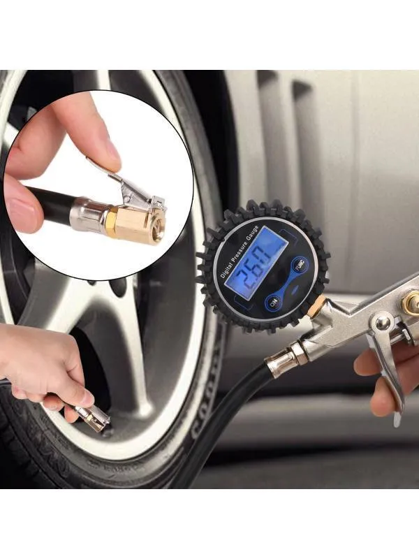 Generic Air Tire Inflator with High Accurate Digital Pressure Gauge For Car Truck Motorcycle Bike HFON, photo 5 of 6