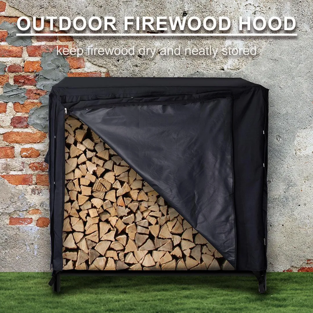 SINOWELL Heavy Duty Waterproof Outdoor Firewood Storage Log Rack Cover with Zipper 4 feet, photo 6 of 8