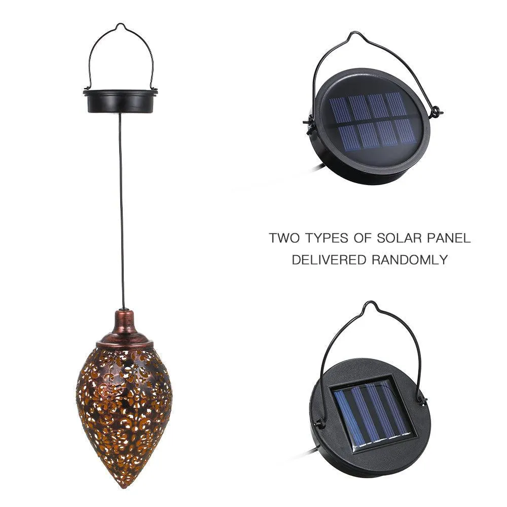 Tomshine DC1.2V 0.065W Hanging Solar Lights Tomshine Solar Lantern LED Garden Lights Metal Lamp Waterproof for Outdoor Hanging Decor, photo 3 of 6