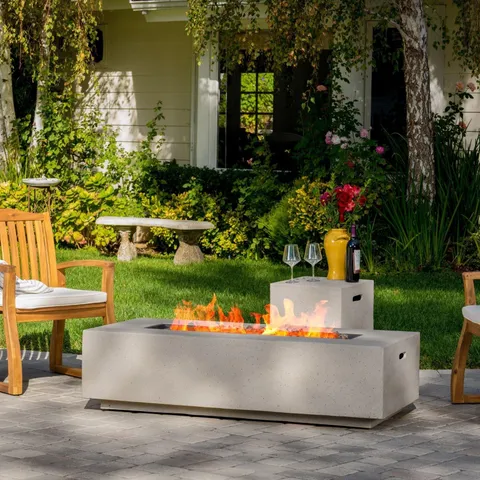 Amelia Metal Propane Fire Pit Table