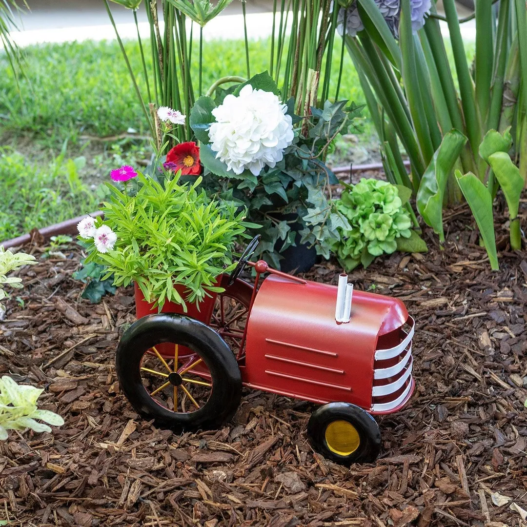 Alpine Corporation Small Metal Outdoor Flower Planter with Stand, photo 2 of 11
