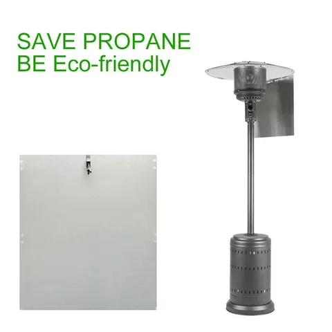 Outdoor Courtyard Heater Reflector Shield Patio Heater Heat Focusing Reflector for Round Natural Gas Propane Garden Heaters