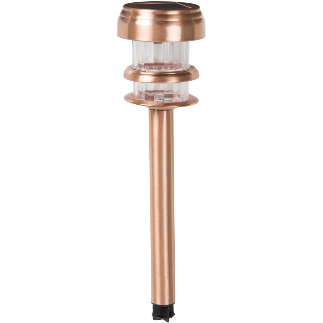 Pure Garden Solar Powered Lights (Set of 4)- LED Outdoor Stake Spotlight Fixture for Gardens, Pathways, and Patios by Pure Garden-Copper, photo 3 of 4