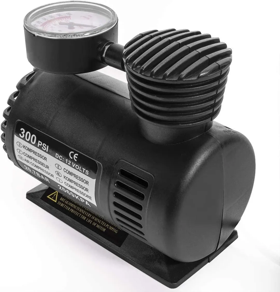 XtremepowerUS Stark Portable 12v Electric Air Compressor Tire Inflator Pump Pressure Gauge Nozzle Adapters Motorcycle Automobile Tires Inflatable, photo 2 of 5