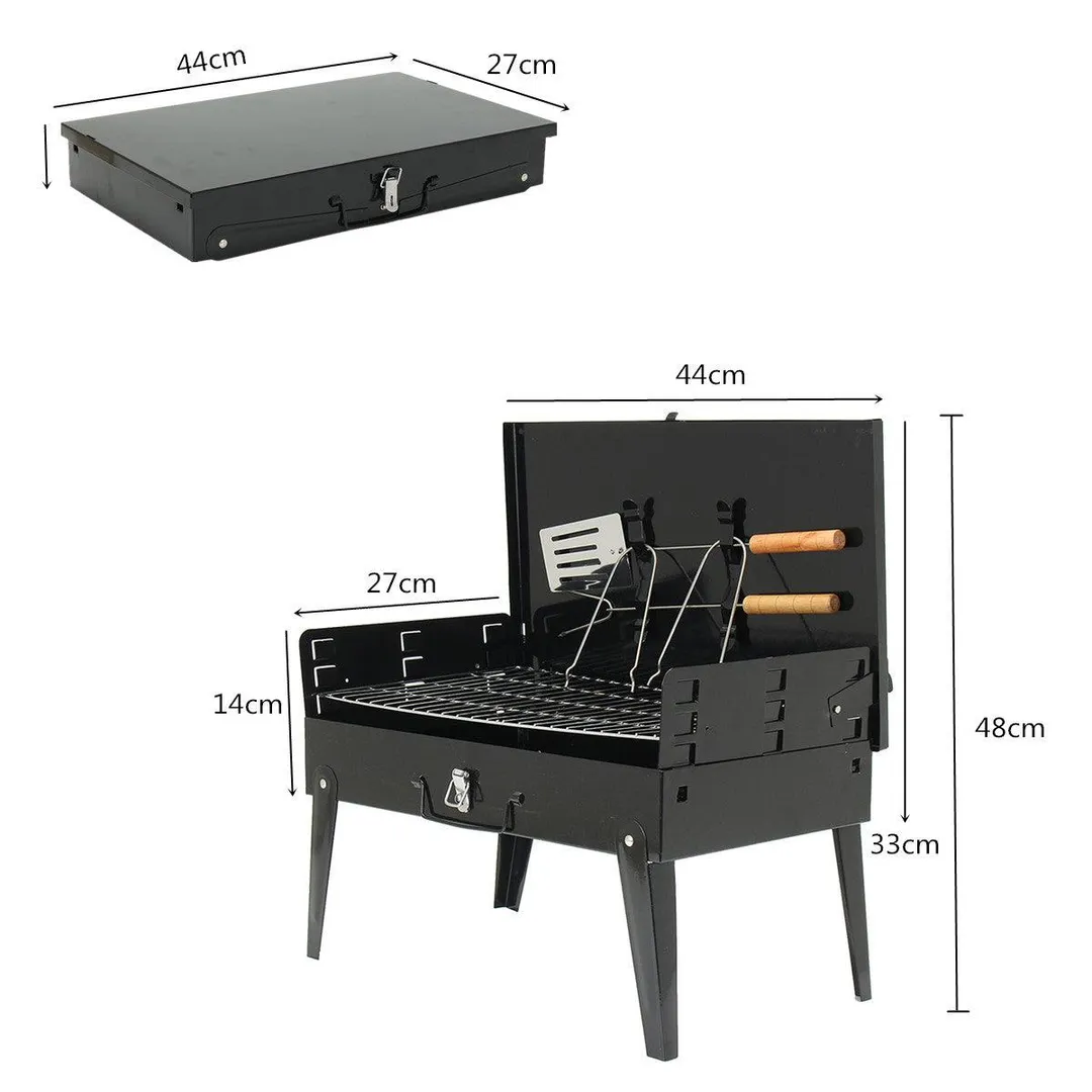 18  Portable BBQ Charcoal Grill Stove BBQ Backyard Patio Outdoor Cooker Tabletop Camping Barbecue, photo 7 of 8