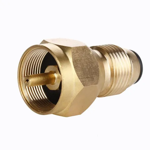 Propane Refill Adapter Lp Gas 1 Pound Cylinder Tank Coupler Quick Connect Attachment For Hot Dog Cart Hunting Camping RV Camper Stove Grill BBQ Patio Heaters