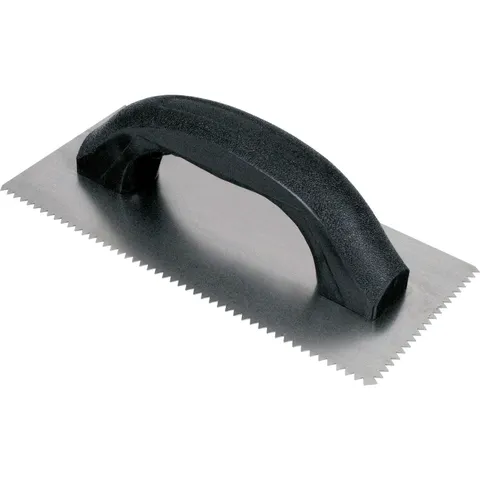 9 in wide · 4 in long Steel V Notched Trowel