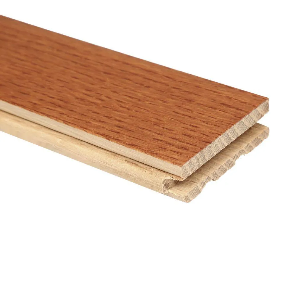 Bruce American Originals Copper Dark Red Oak 3/4 in. T x 2-1/4 in. W x Varying L Solid Hardwood Flooring (20 sq. ft. /case), photo 8 of 8