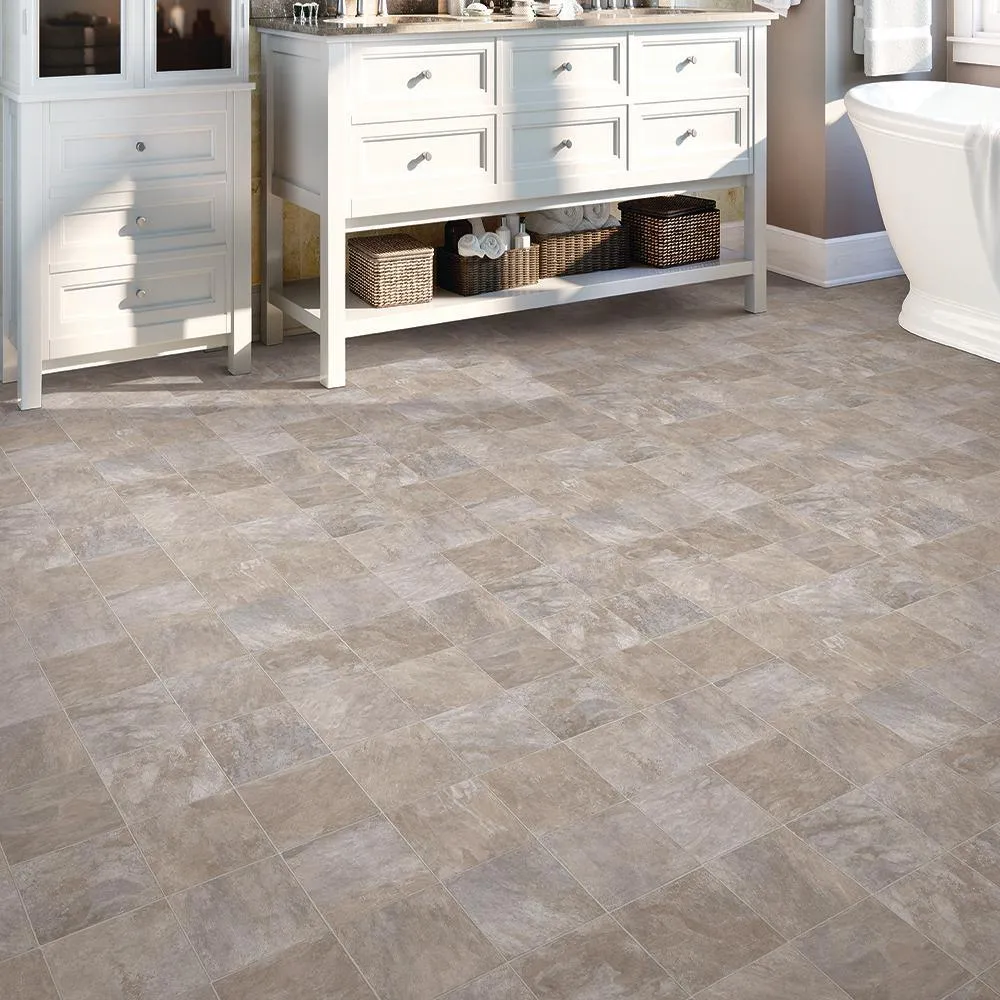 IVC Wheaton Tile Residential Vinyl Sheet, Sold by 13.2 ft. Wide x Custom Length, photo 2 of 11