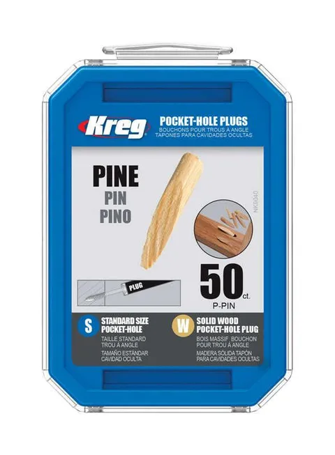 Round Pine Pocket-Hole Plug 0.375 in deep · 1.875 in long 50 pk Brown