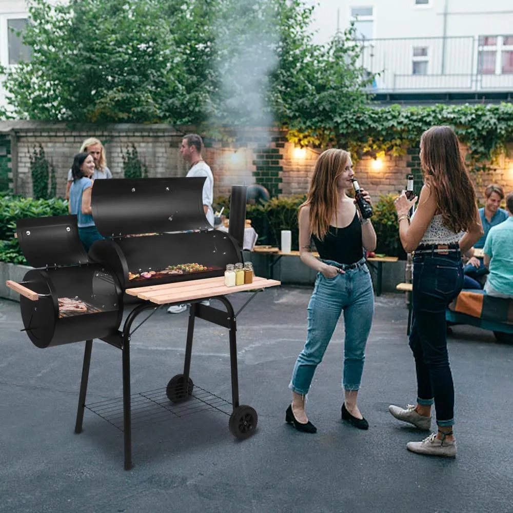 Charcoal BBQ Grill Outdoor Meat Cooker Smoker Patio Backyard Black, photo 6 of 7