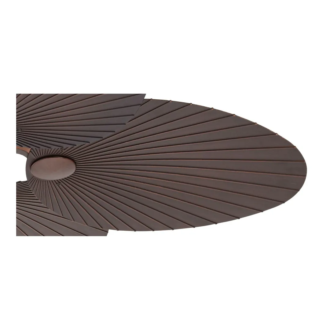 Casa Vieja 52" Casa Vieja Tropical Outdoor Ceiling Fan with Light LED Remote Control Oil Brushed Bronze Palm Leaf Damp Rated for Patio Porch, photo 7 of 7