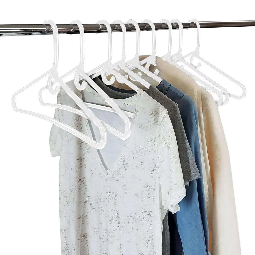 Homz 9-1/4 in. H X 1/4 in. W X 17 in. L Plastic White Heavy Duty Clothes Hangers 3 pk, photo 2 of 2