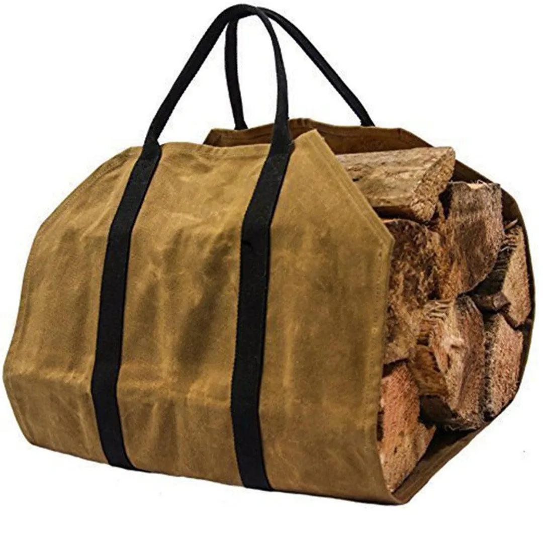 Novashion 39x18inch Firewood Log Carrier Bag Wood Holder Storage Portable Large Tote Camping US,Firewood Canvas Caddy Log Tote Bag Carrier Holder Transports, photo 4 of 6