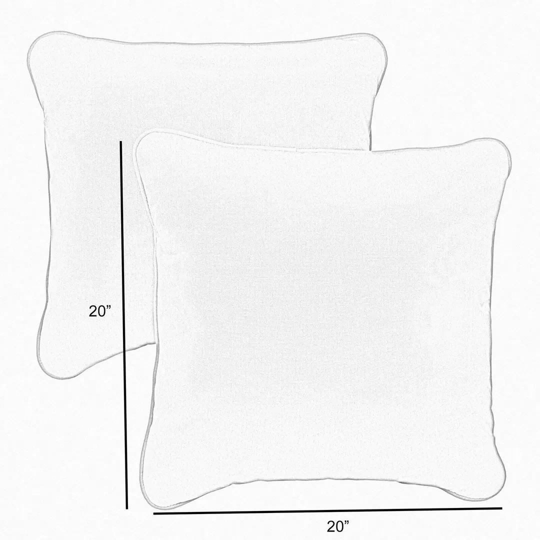 Mozaic Company Sunbrella Striped Outdoor Square Pillow with Corded Edge - Set of 2, photo 4 of 5