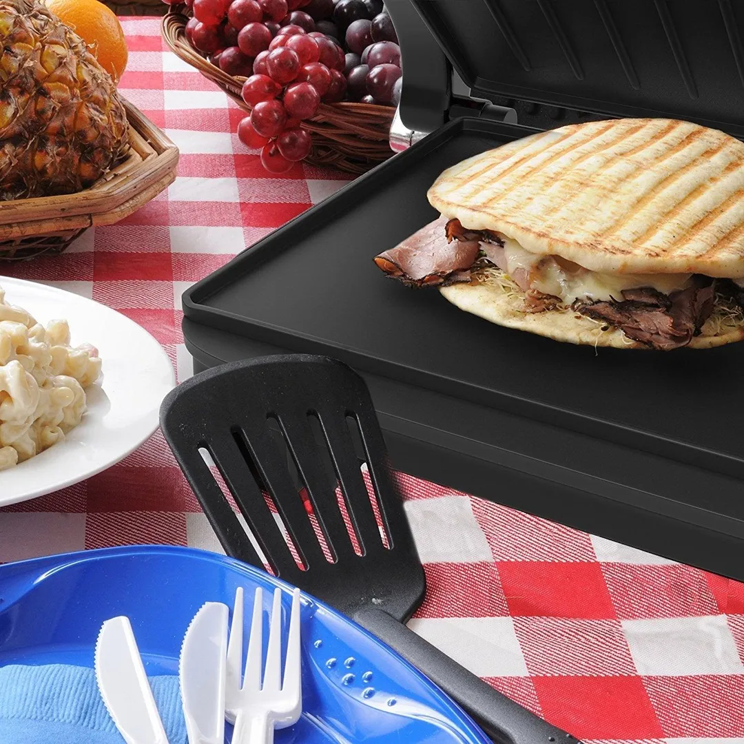 Panini Press Indoor Grill and Gourmet Sandwich Maker With Nonstick Plates (Red) by, MULTI-RECIPE HEALTHY COOKING- Healthier meals are a.., By Chef Buddy, photo 6 of 8