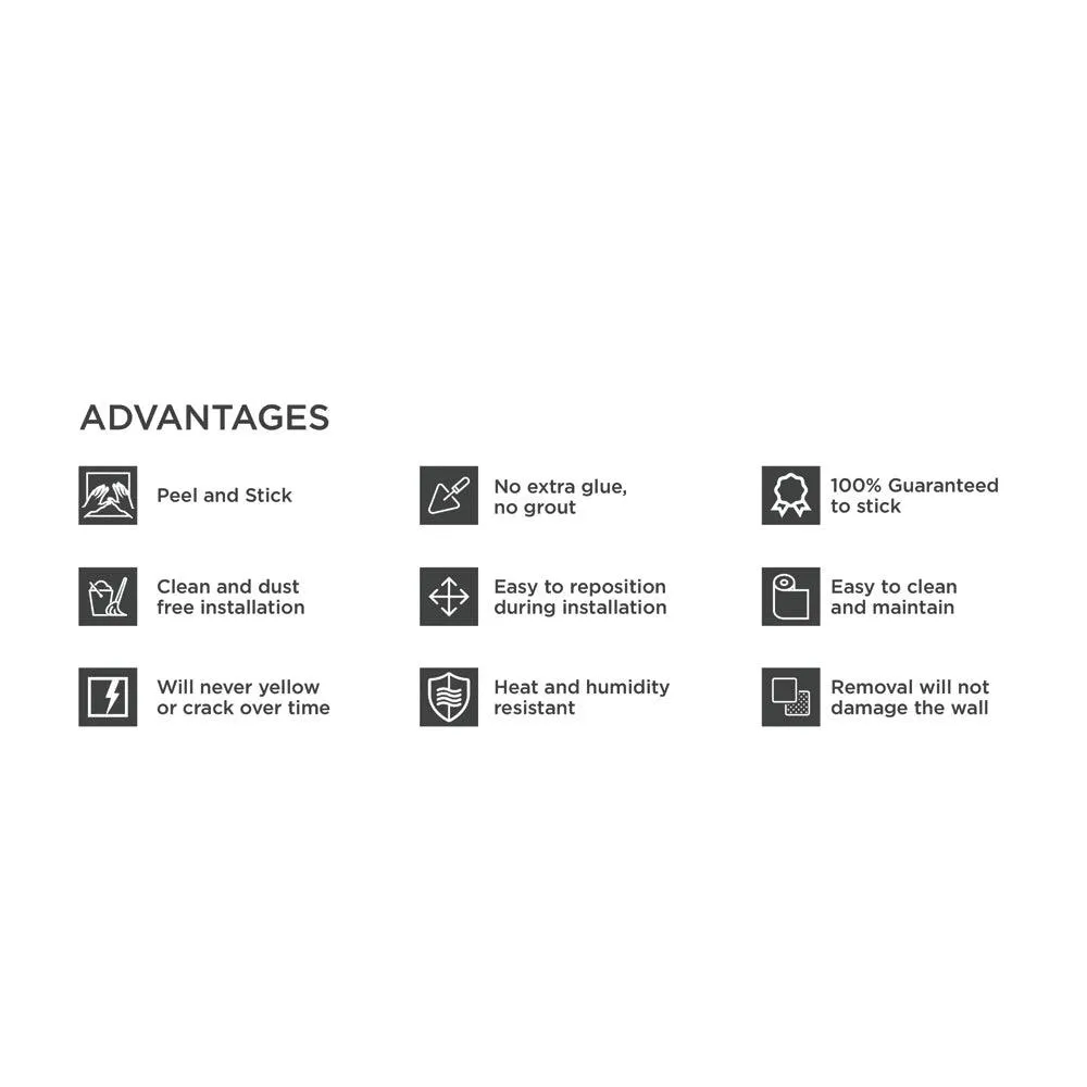 Smart Tiles 10.20 in x 9 in Peel and Stick Self-Adhesive Mosaic Backsplash Wall Tile - Milenza Genoa (4-Pack), photo 3 of 5