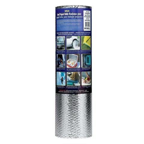 24 in wide · 10 ft long R-3.7 to R-21 Reflective Radiant Barrier Insulation Roll 20 sq ft