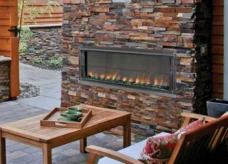 43" Propane Gas Electronic Ignition Linear Outdoor Vent-Free Fireplace