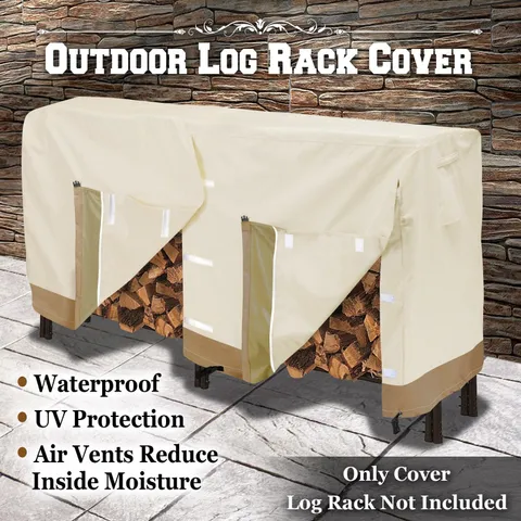 Premium Large Size Log Rack Cover Firewood Rack Waterproof Wood Storage Holder Cover