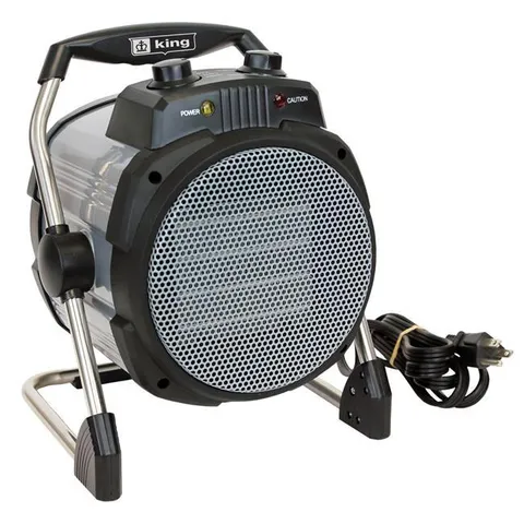 120 Volt 1500 Watt Portable Ceramic Workspace Heater, Silver