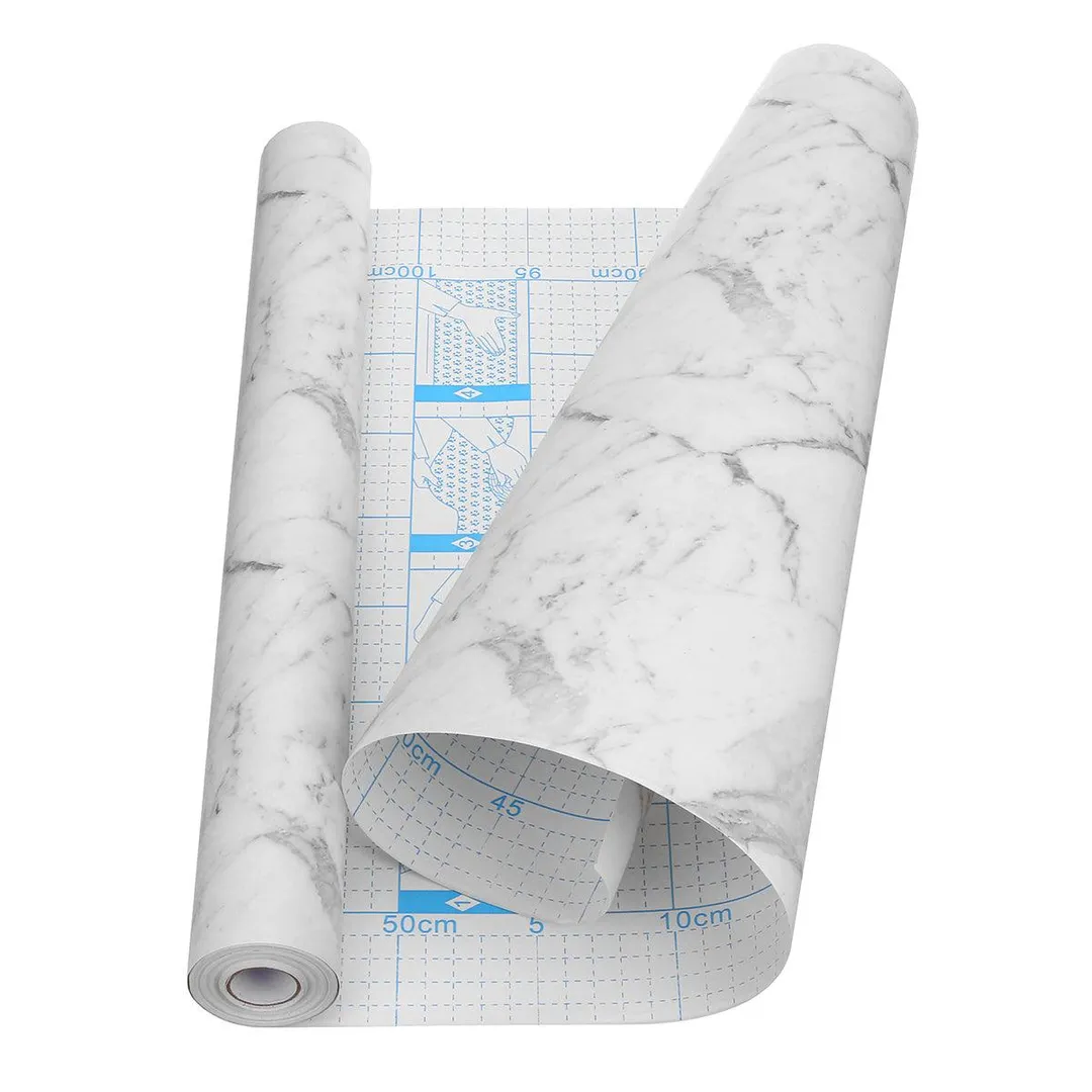 Stoneway 17.7" x 32.8' Marble Counter Top Covers Peel and Stick Wallpaper for Kitchen Cabinets Shelf Liner Self Adhesive Removable Wallpaper for Living Room Bathroom Wall Decor, photo 5 of 9