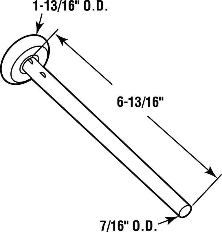 Prime-Line 7/16 in. W X 6.5 in. L X 1-13/16 in. D Steel Garage Door Roller, photo 2 of 2