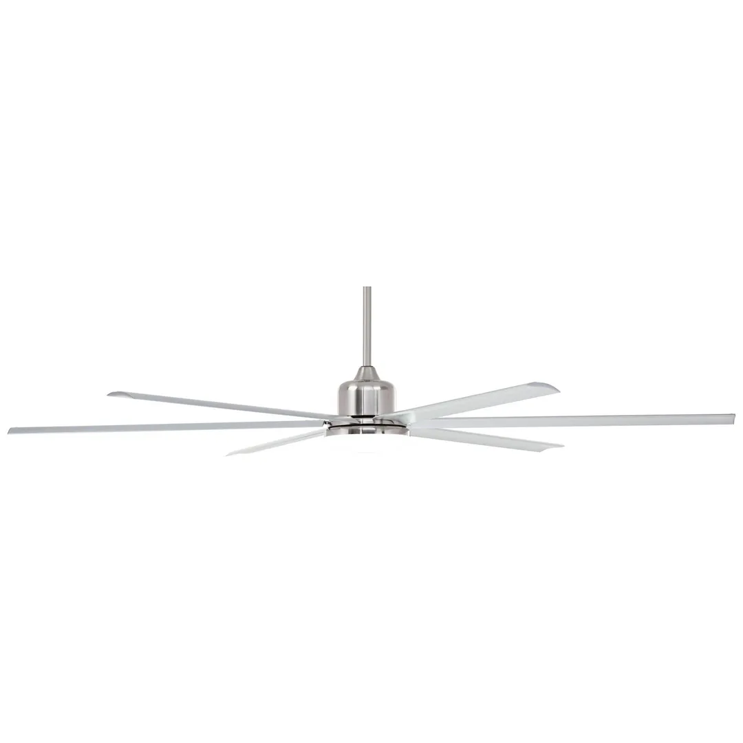 Casa Vieja 84" Casa Vieja Modern Outdoor Ceiling Fan with Light LED Dimmable Remote Control Brushed Nickel Damp Rated for Patio Porch, photo 6 of 6