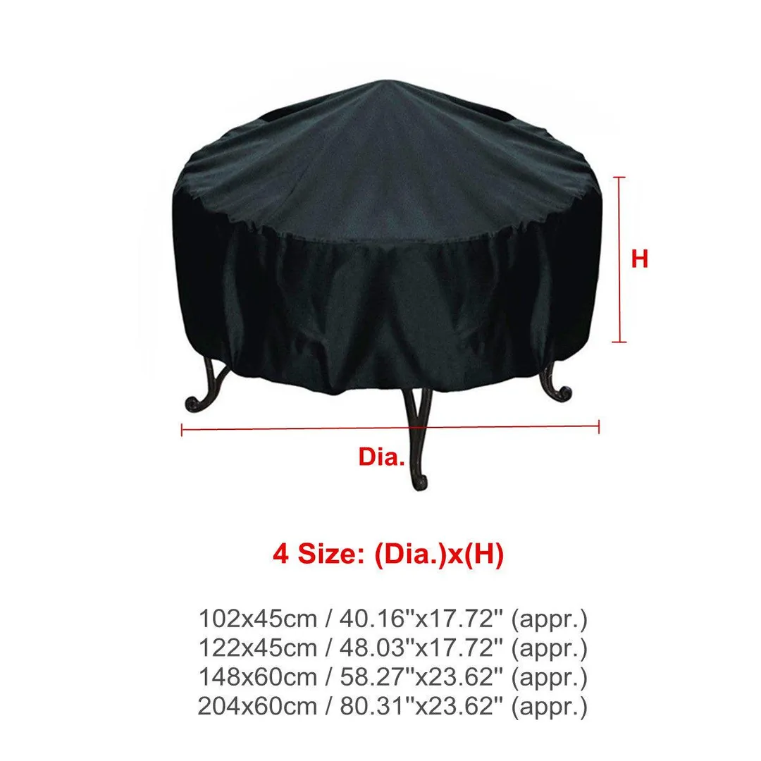 KUDOSALE Fire Pit Cover Waterproof Heavy Duty Waterproof Round Patio Fire Bowl Cover Garden Patio Camping Outdoor Folding, photo 3 of 6