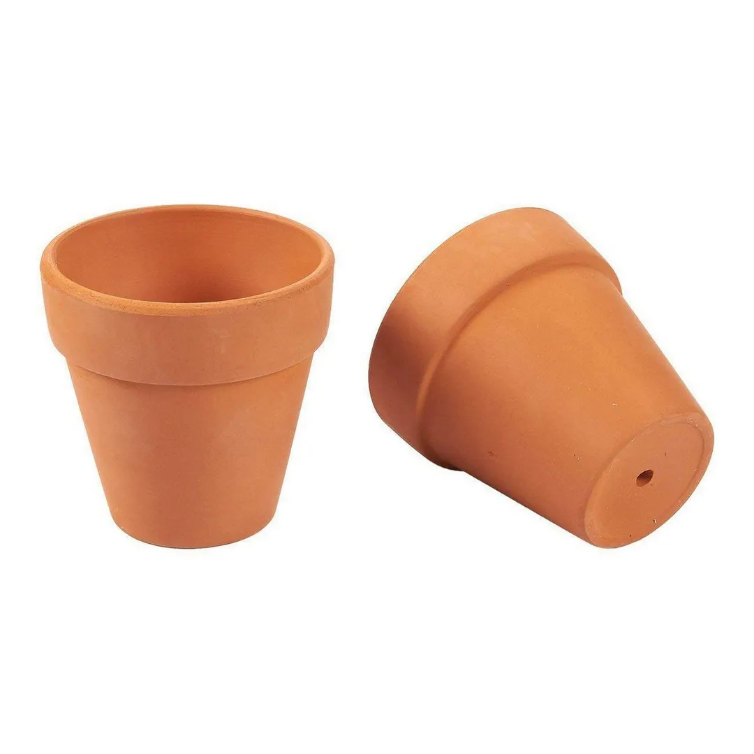 9-Pack 3.5" Terra Cotta Pots, Mini Small Terracotta Flower Clay Pots Planters for Plants with Drainage Holes, Ceramic Pottery Nursery Indoor Outdoor Garden Gardening for Cacti and Succulent 3.5 inches, photo 5 of 5