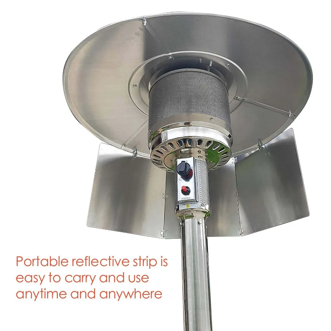 HTOCINQ Patio Heater Reflector Shield, Heat Reflector Shield Outdoor Heater Foldable Heat Focusing Reflector for Round Natural Gas and Propane Patio Heaters Reflector Shield, photo 7 of 11