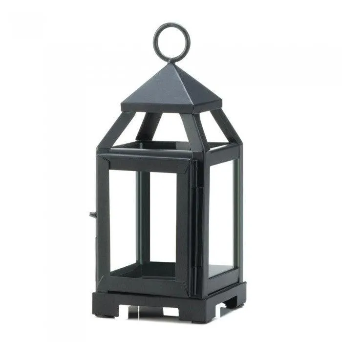 Gallery of Light Glass Black Metal Lantern Candle Holder For Decorative Outdoor Candles, photo 2 of 7